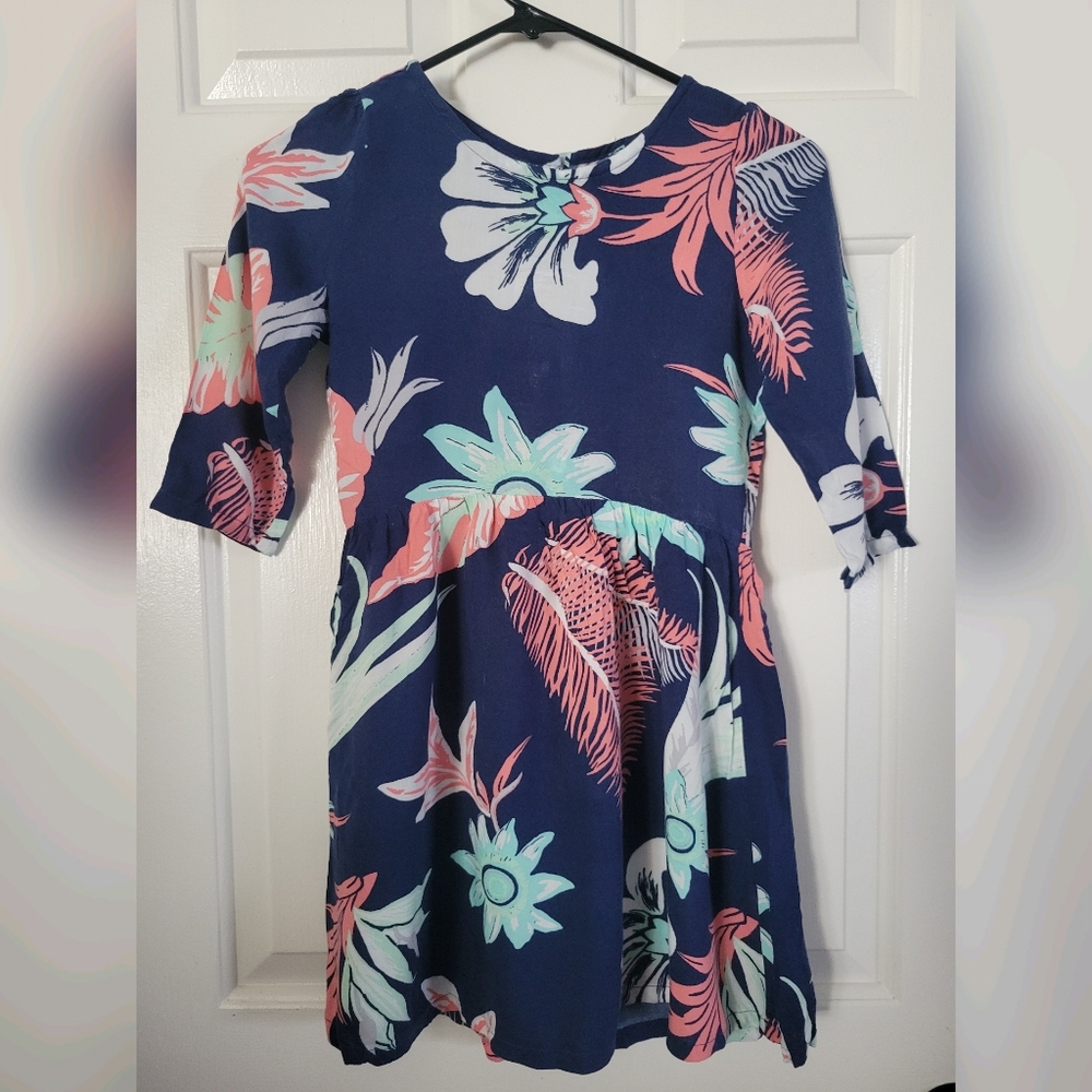 Crazy 8- Girls Size 10 Mid-Sleeve Flower Dress
